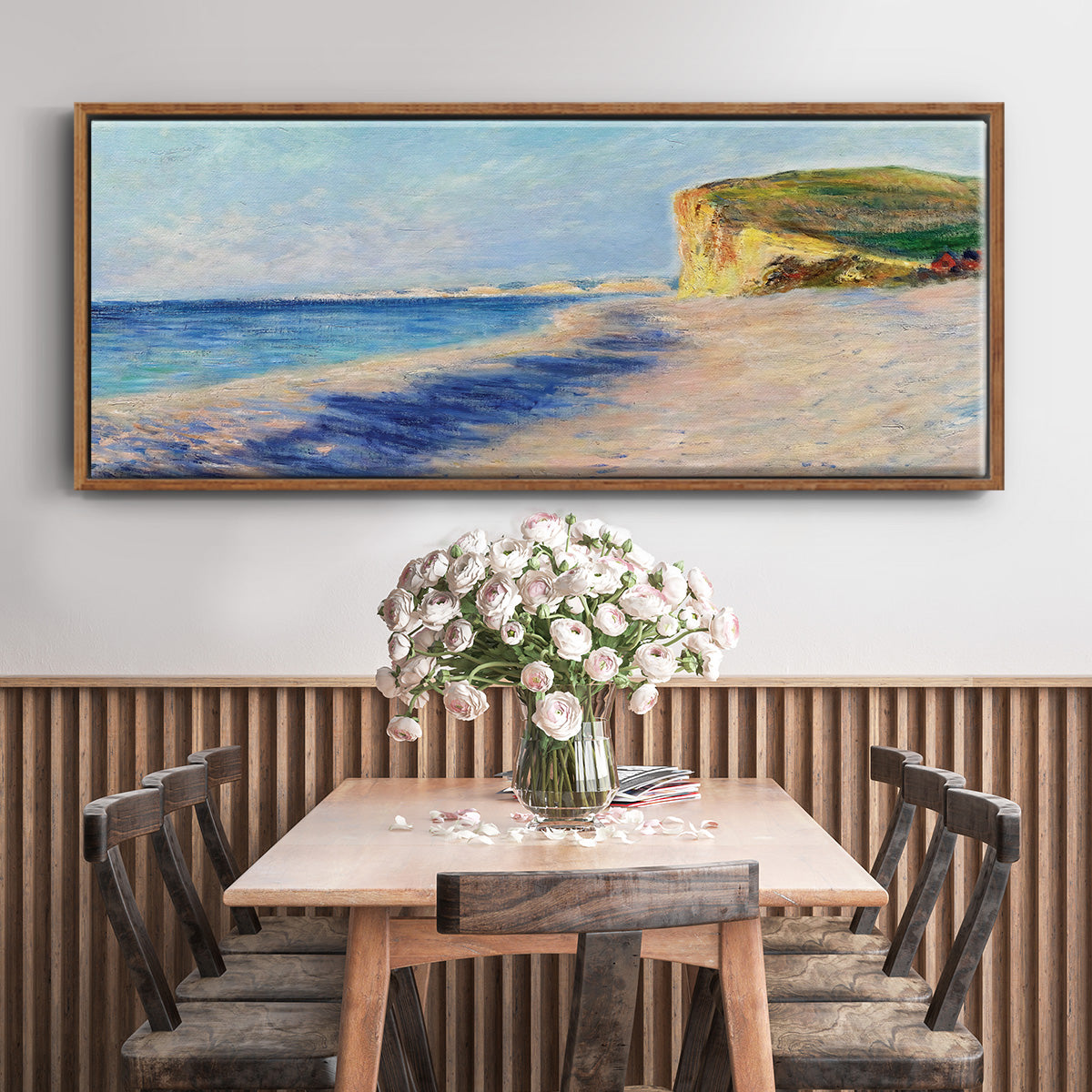 Pourville, Near Dieppe, 1882 - Floater Framed Canvas Print