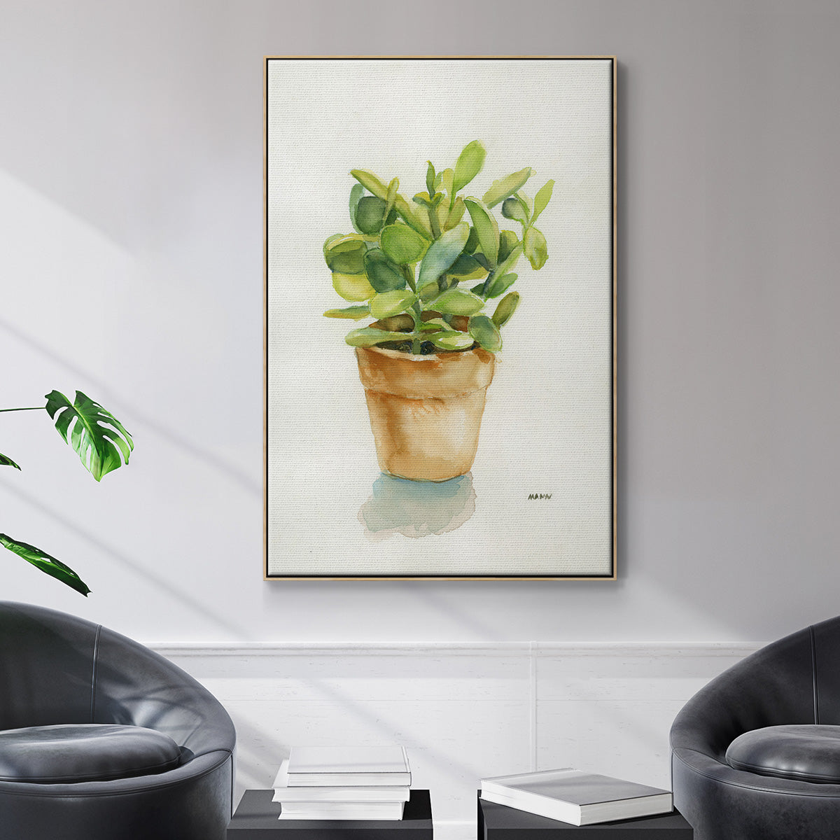Succulent I -  Framed Canvas Print
