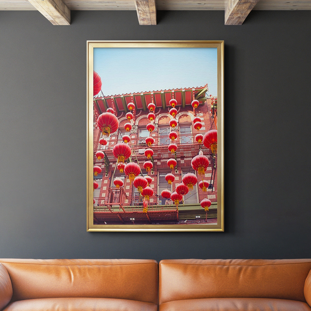 Lovely Lanterns II - Modern Framed Canvas Print