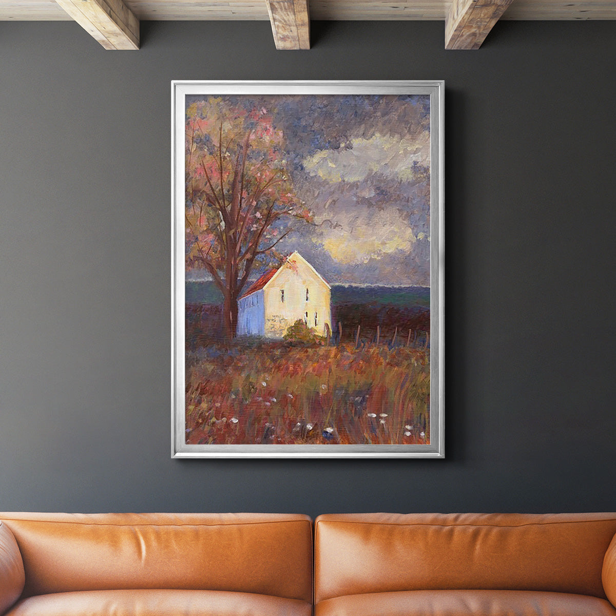 September - Modern Framed Canvas Print