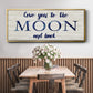 Moon and Back - Floater Framed Canvas Print