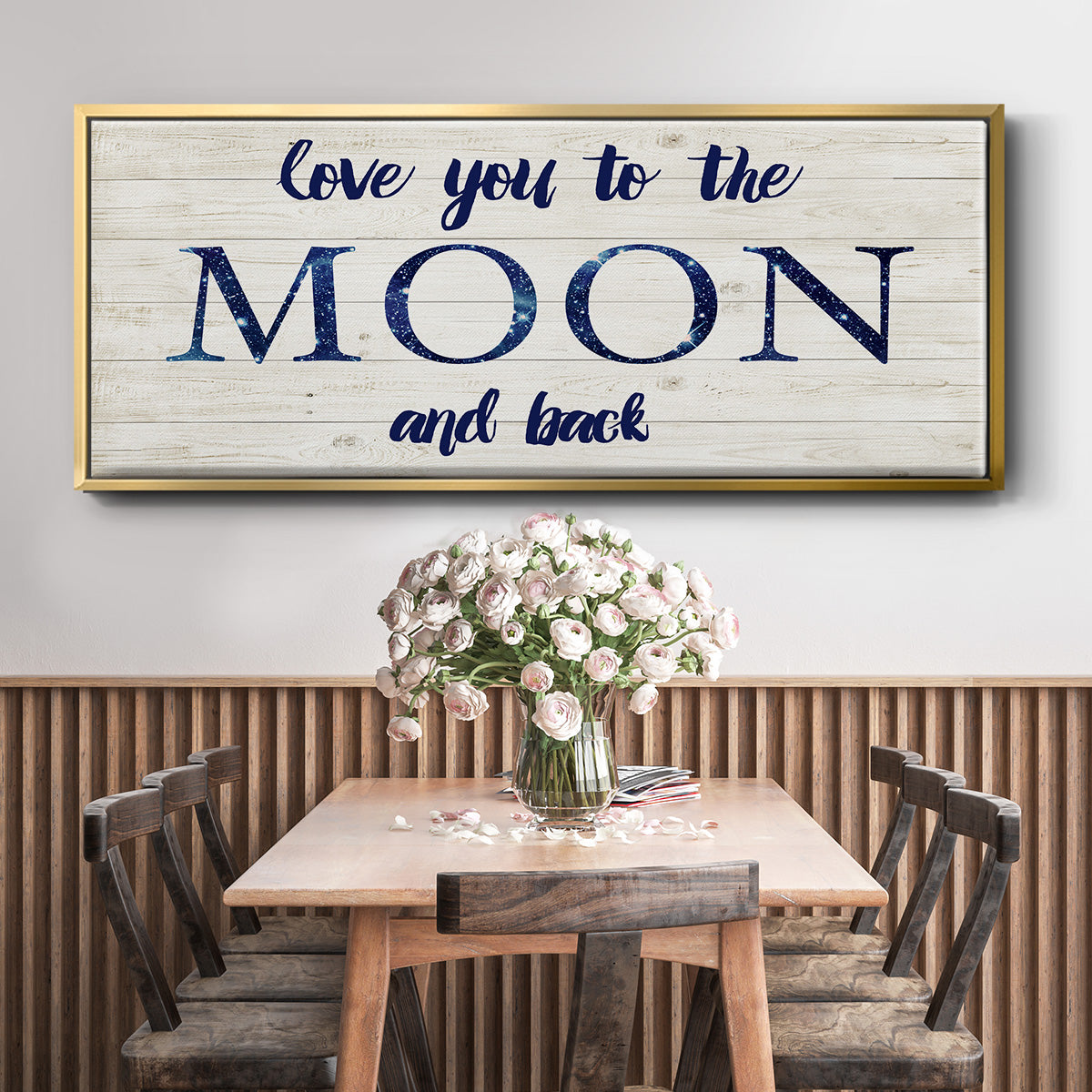 Moon and Back - Floater Framed Canvas Print