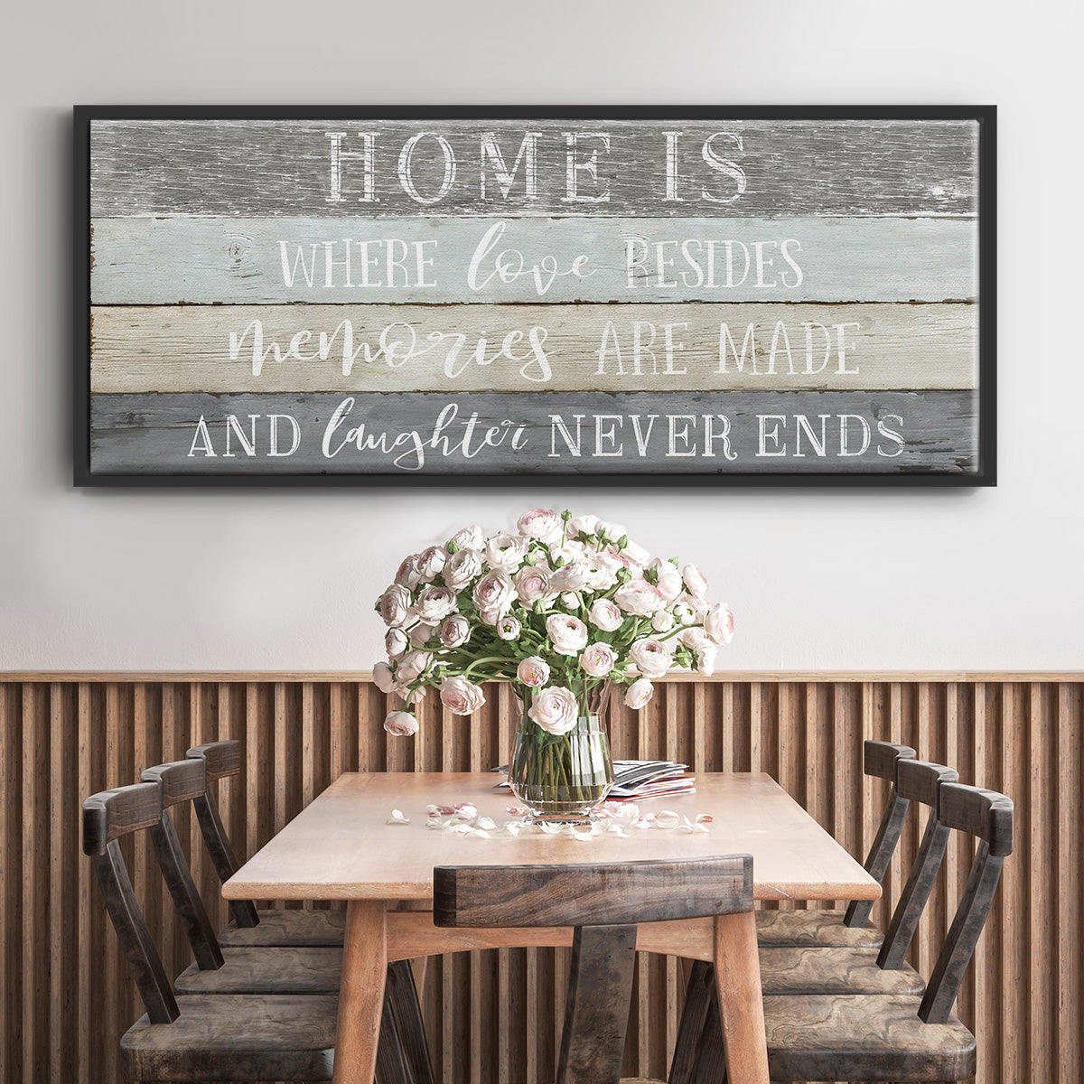Home Is Where - Floater Framed Canvas Print