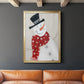 Festive Snowman I - Modern Framed Canvas Print