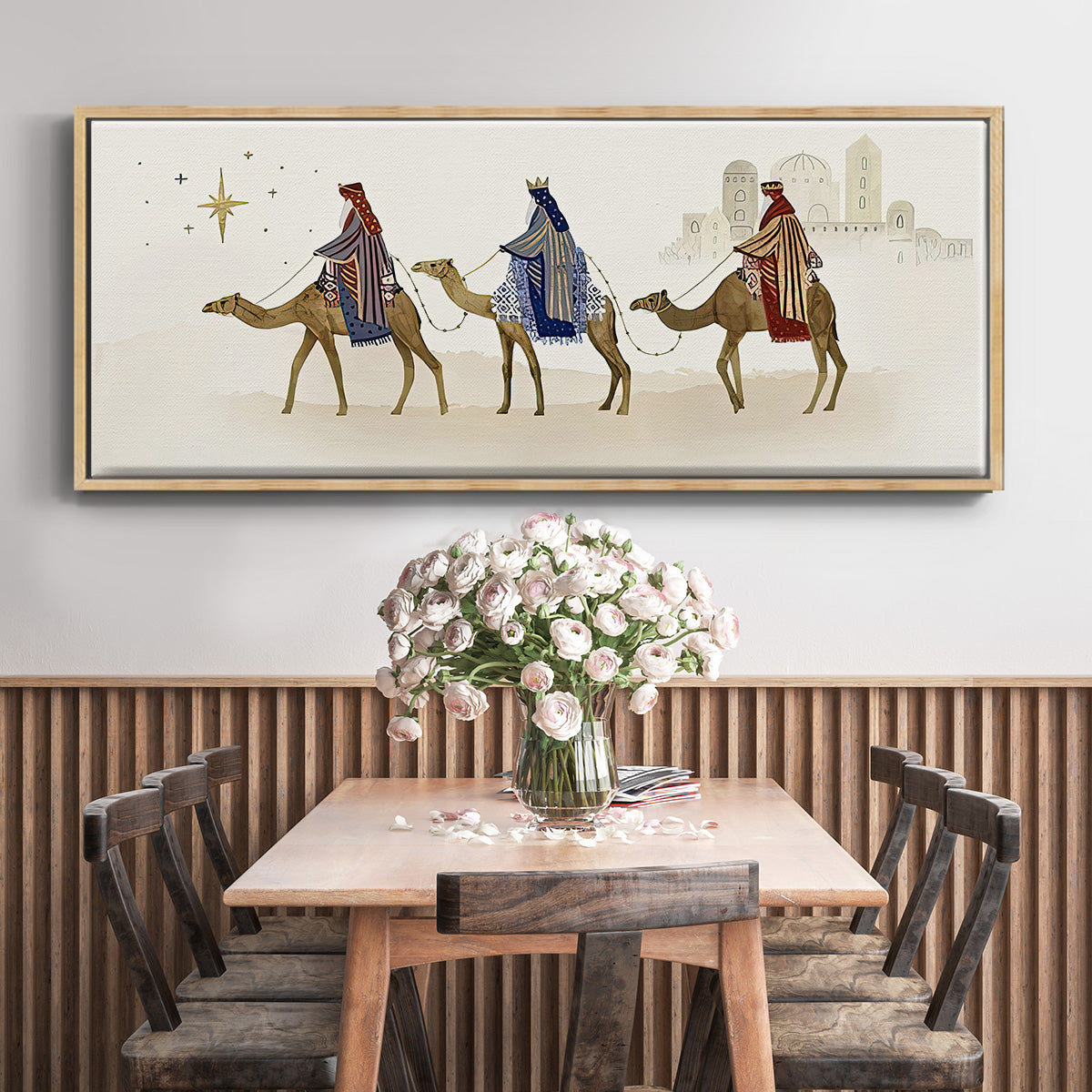 Away in a Manger Collection D - Floater Framed Canvas Print