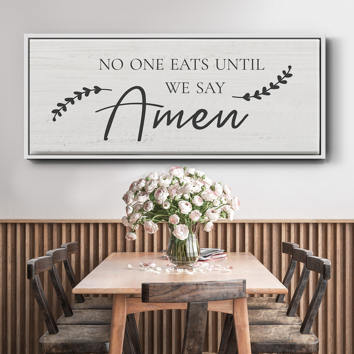 Say Amen - Floater Framed Canvas Print