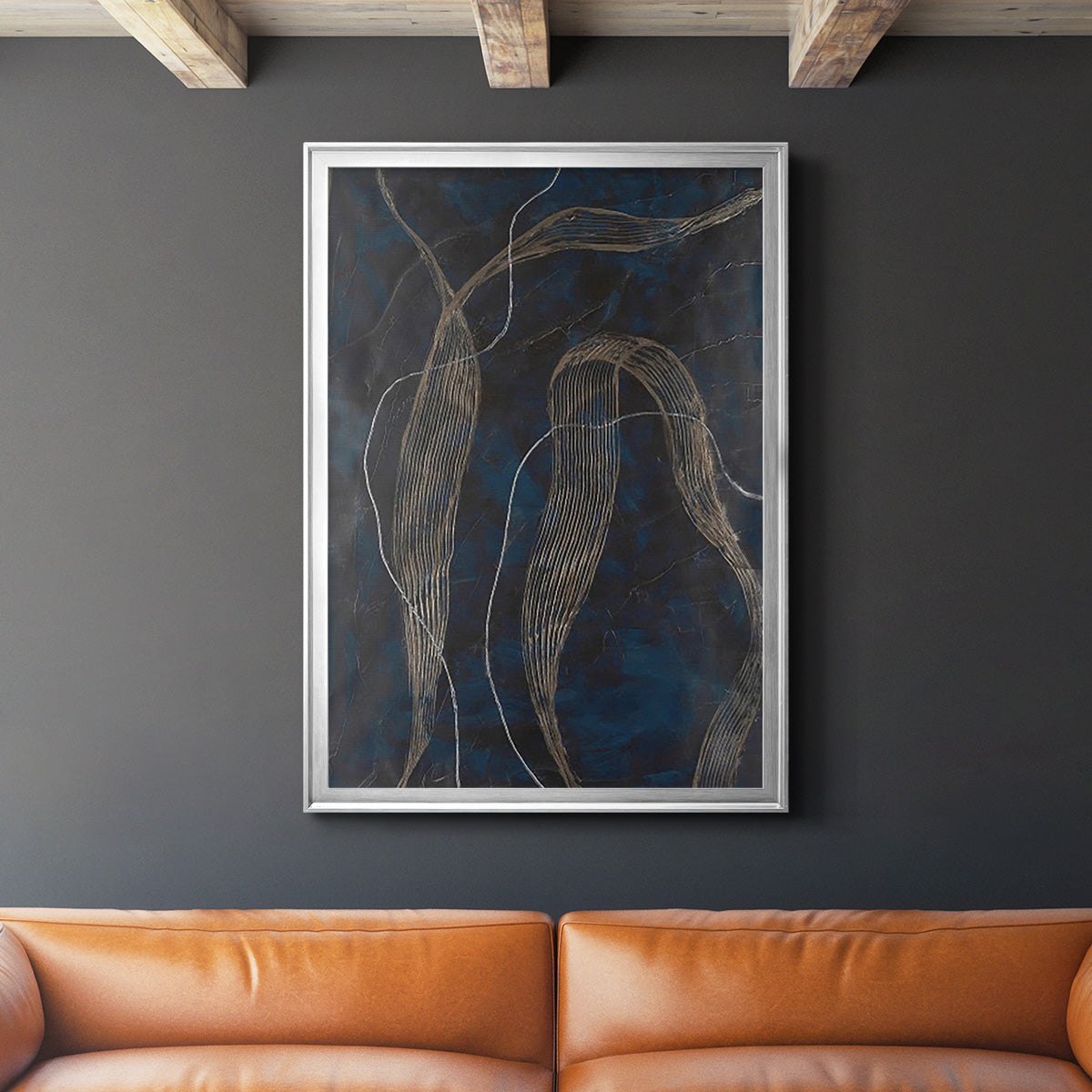 Laminar Flow I - Modern Framed Canvas Print