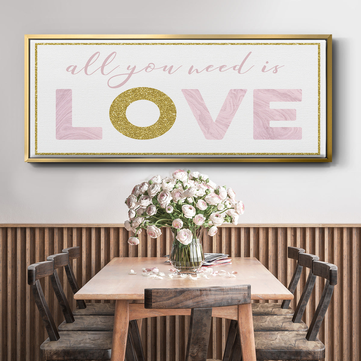 All You Need is Love - Floater Framed Canvas Print