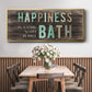 Happiness Bath - Floater Framed Canvas Print