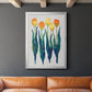 Tulips in a Row I - Modern Framed Canvas Print