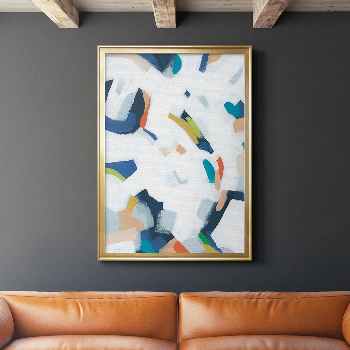 Bright Orbit I - Modern Framed Canvas Print