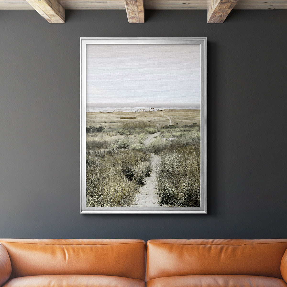 Footpath to Paradise - Modern Framed Canvas Print