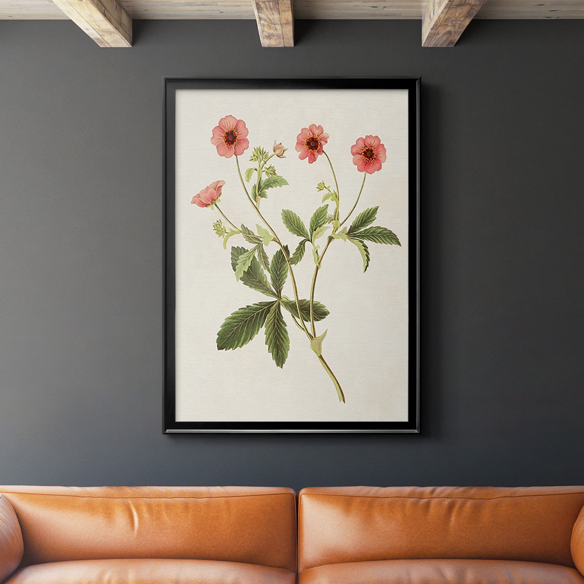 Flowers of the Seasons VIII - Modern Framed Canvas Print