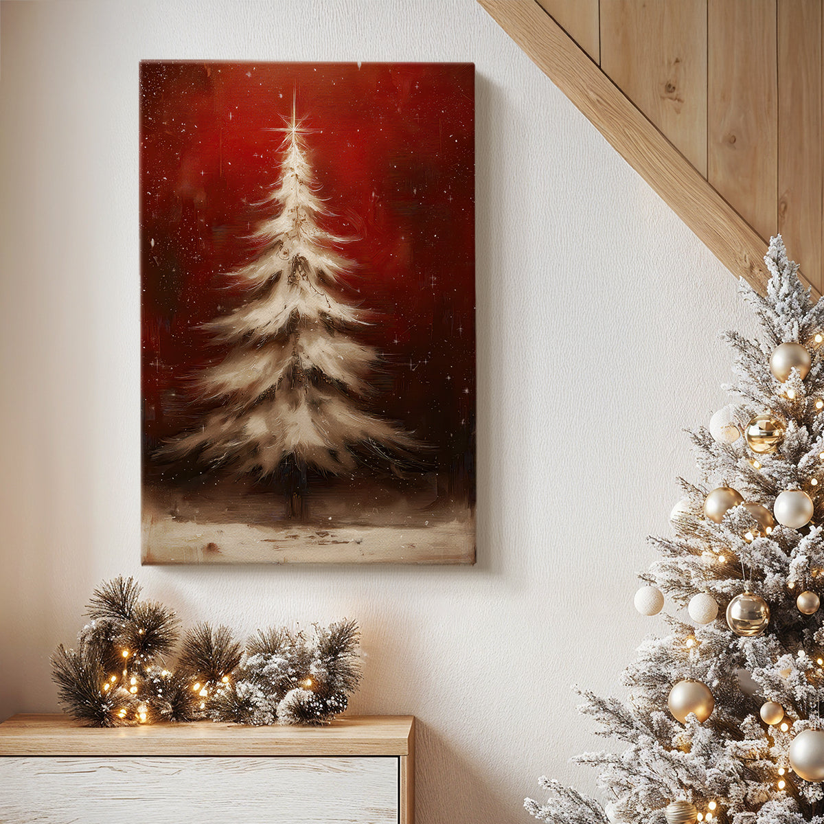 Fireside Dusk Square - Canvas Art Print