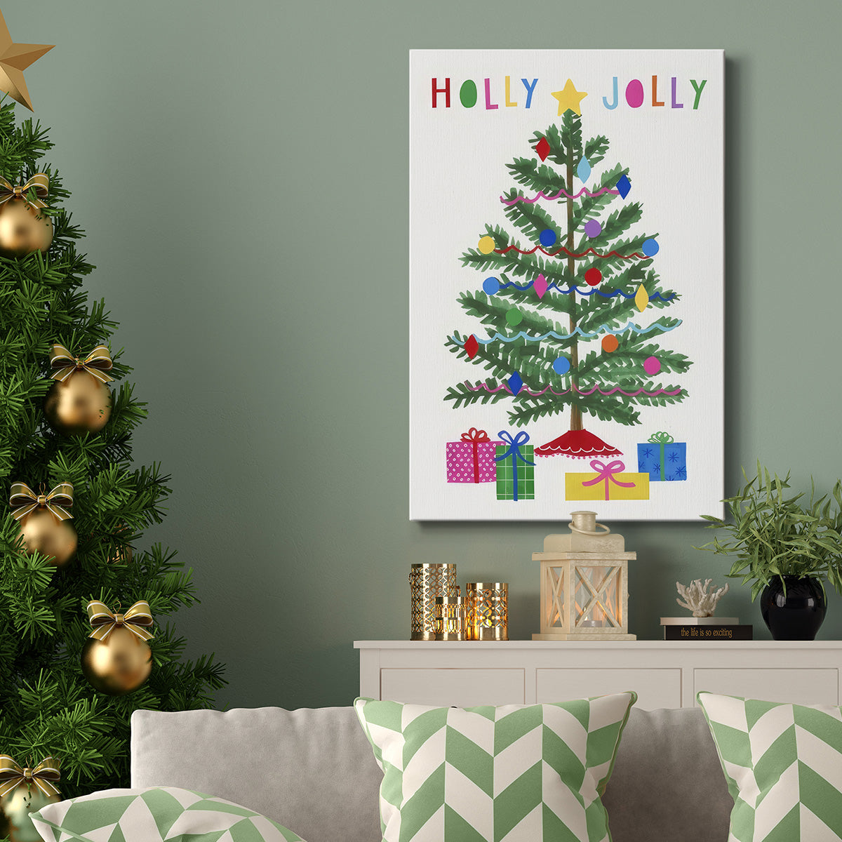 Colorful Christmas Collection B - Gallery Wrapped Canvas