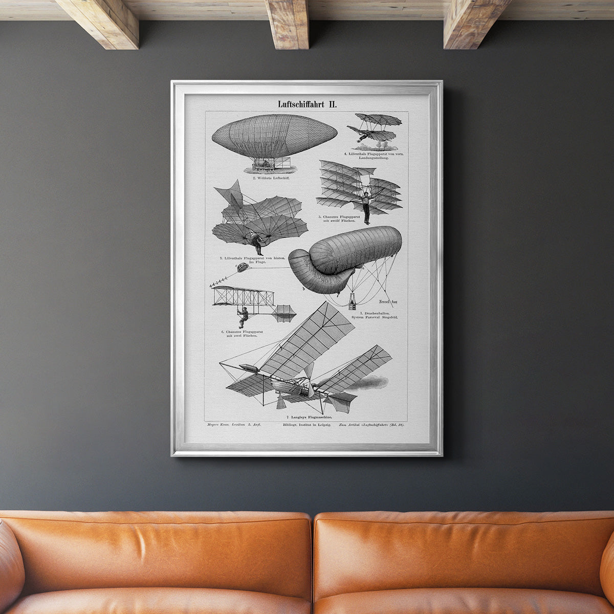 Industrial Flight - Modern Framed Canvas Print