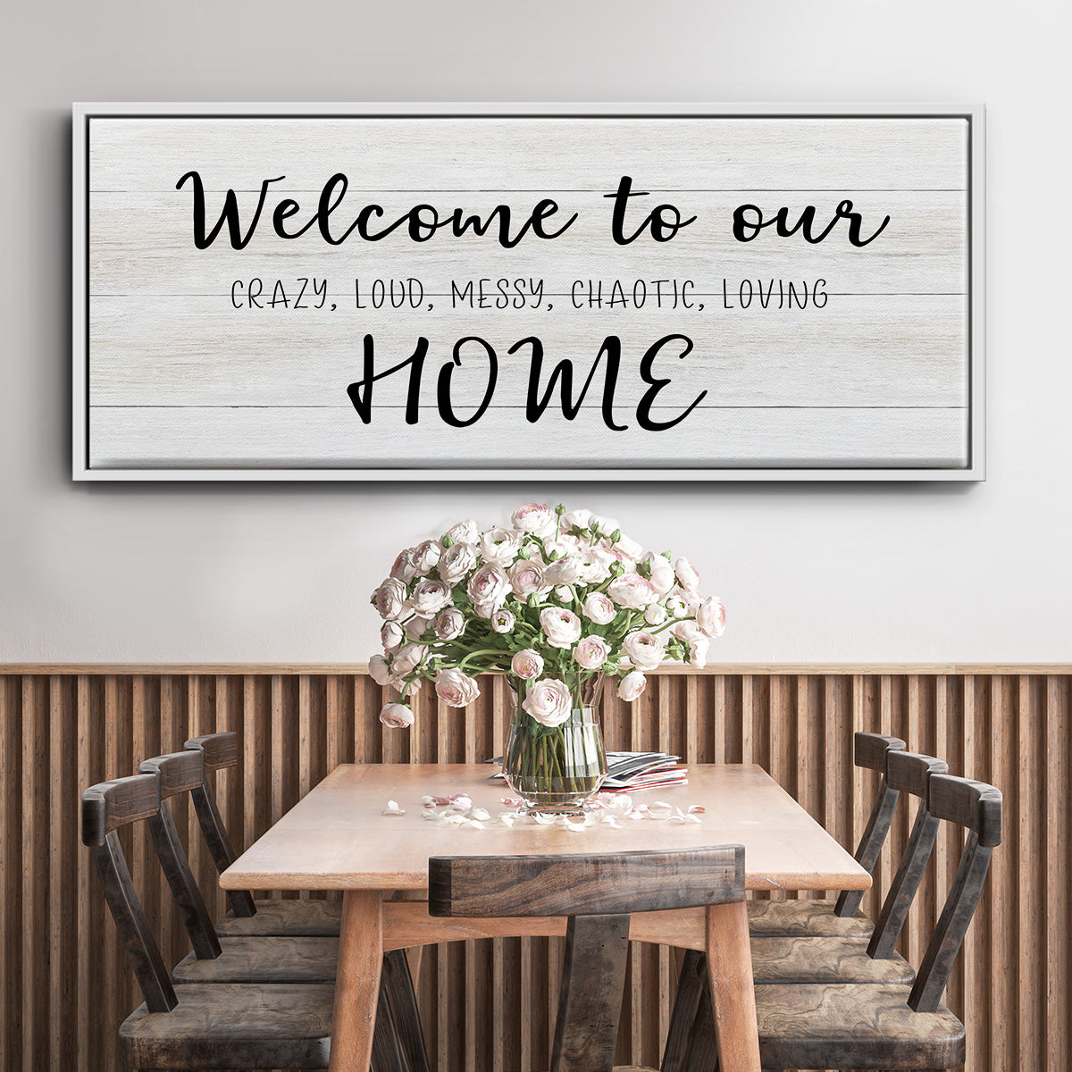 Welcome to Our Home - Floater Framed Canvas Print