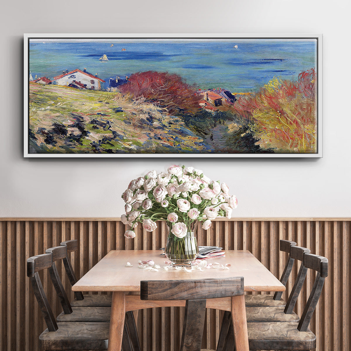 Pourville, 1882 - Floater Framed Canvas Print