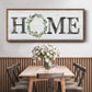Gray Home Wreath - Floater Framed Canvas Print