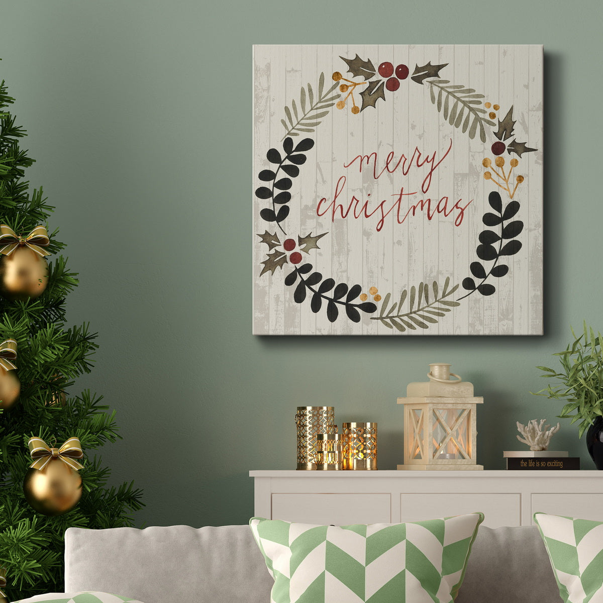 Rustic Christmas III-Premium Gallery Wrapped Canvas - Ready to Hang