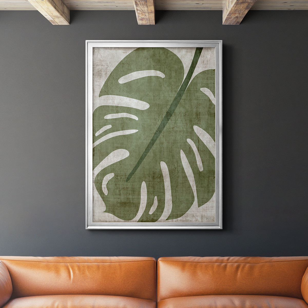 Island Greenery II - Modern Framed Canvas Print