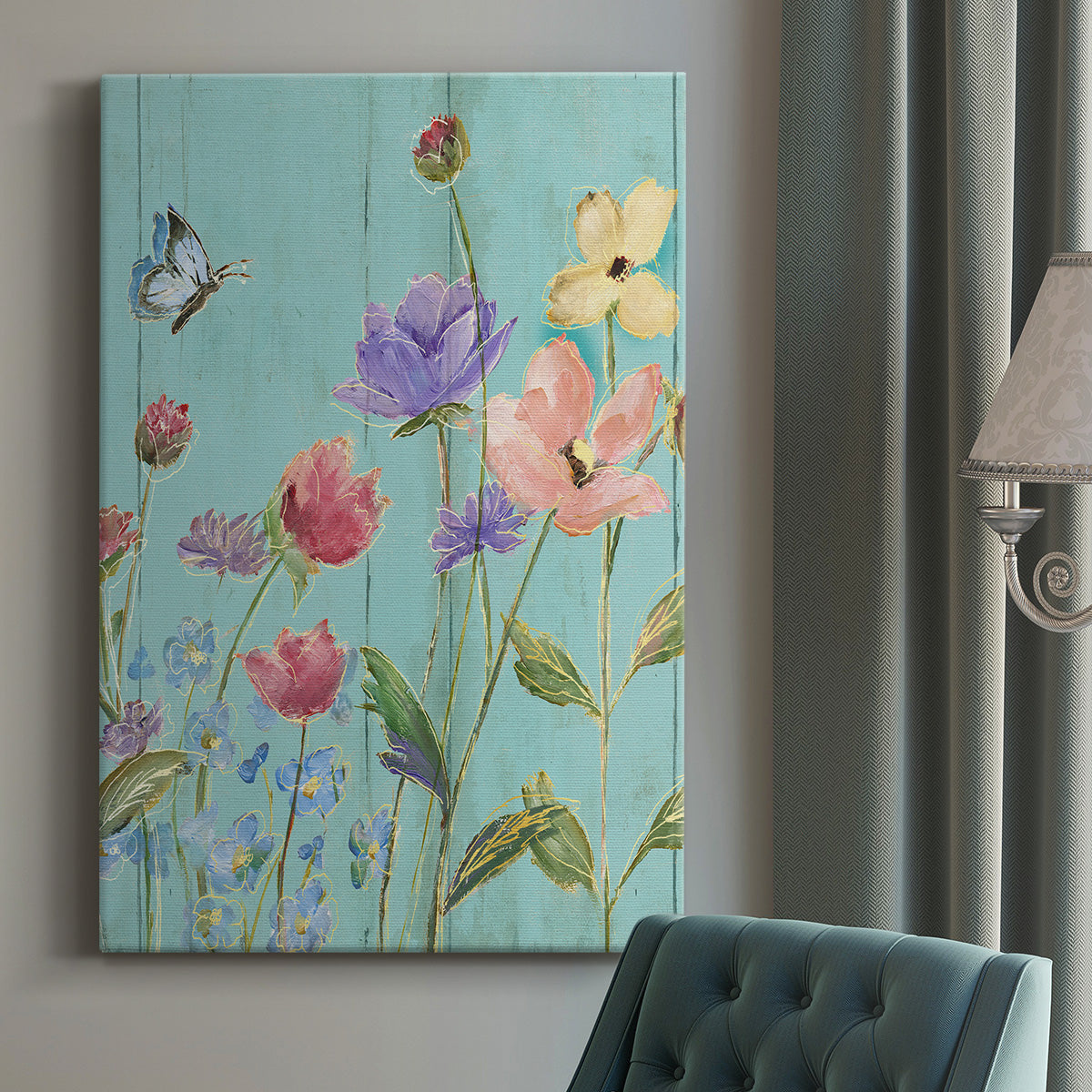 Wildflower Flutter III Premium Gallery Wrapped Canvas - Ready to Hang