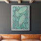Blue Orbs II - Modern Framed Canvas Print