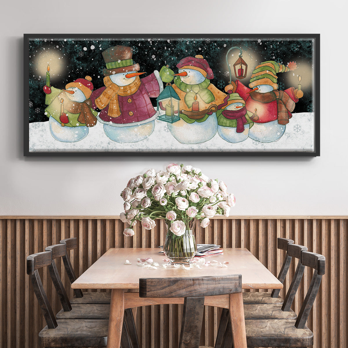 Christmas Lineup - Floater Framed Canvas Print