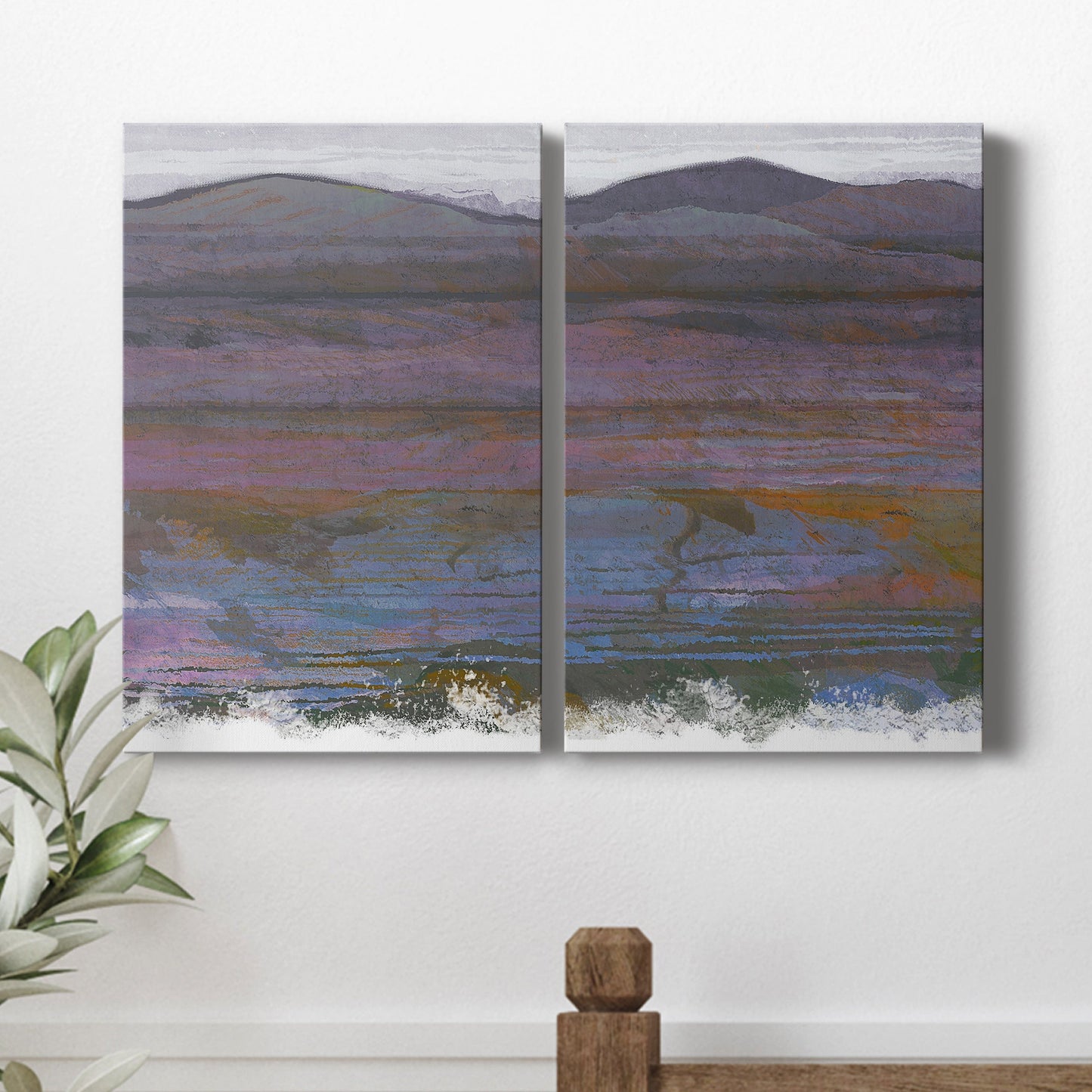 Majestic Mountains I Premium Gallery Wrapped Canvas - Ready to Hang - Set of 2 - 8 x 12 Each