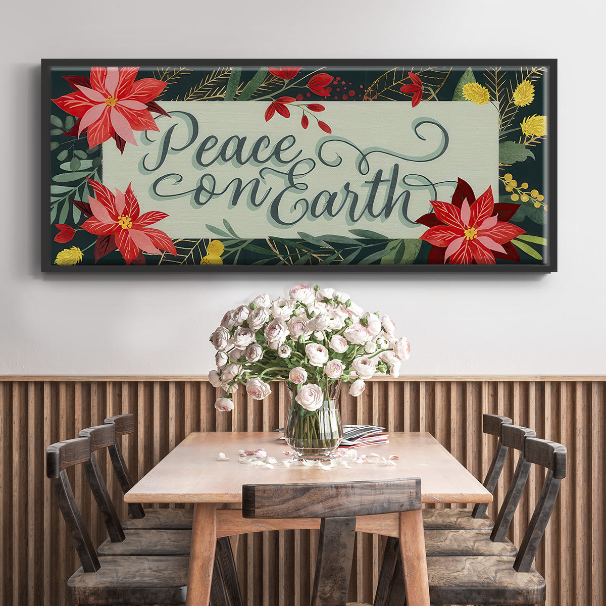 Bright Christmas Night Collection D - Floater Framed Canvas Print