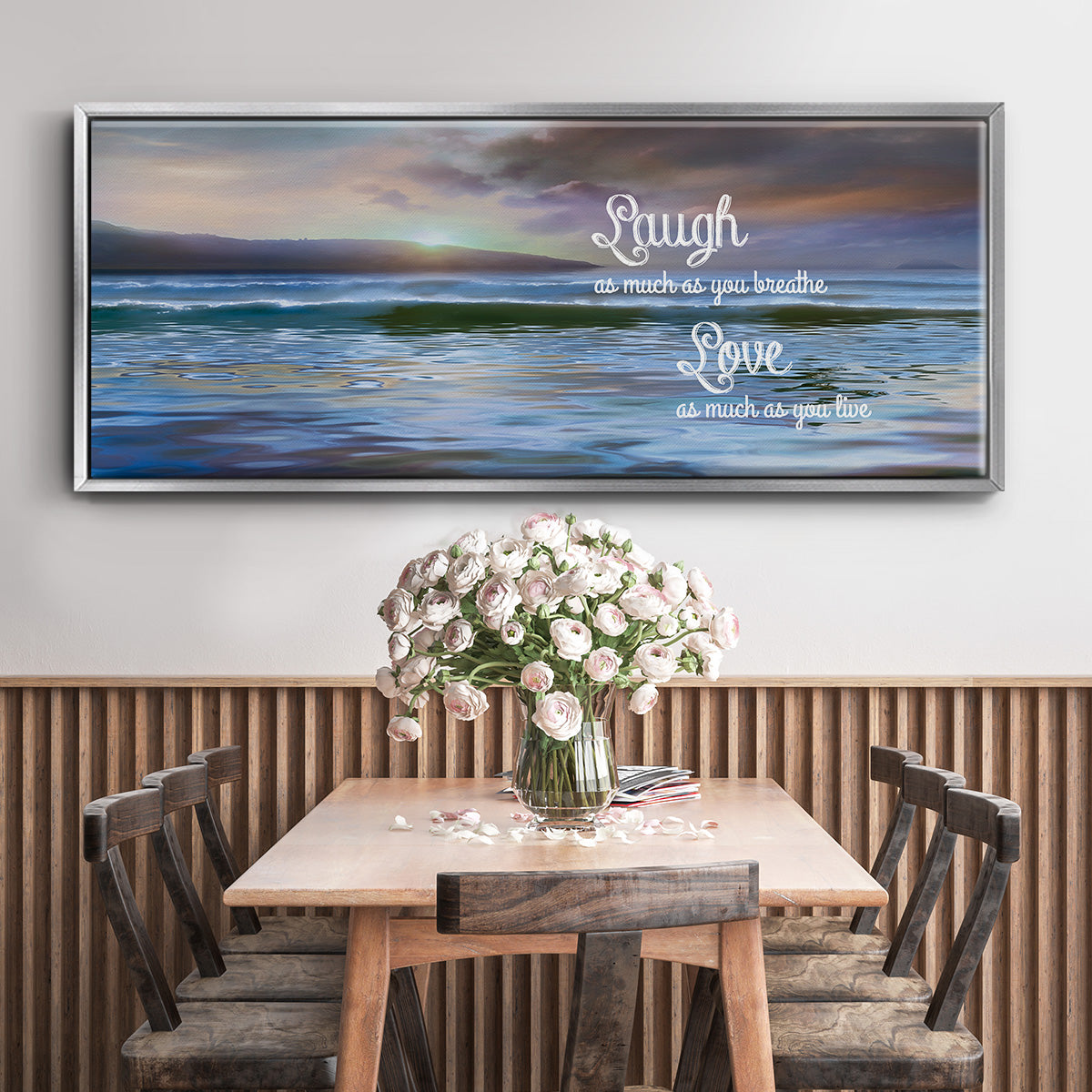 Laugh As Much - Floater Framed Canvas Print