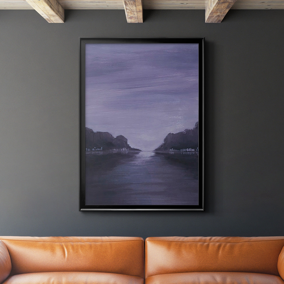 Amethyst Moonlight I - Modern Framed Canvas Print