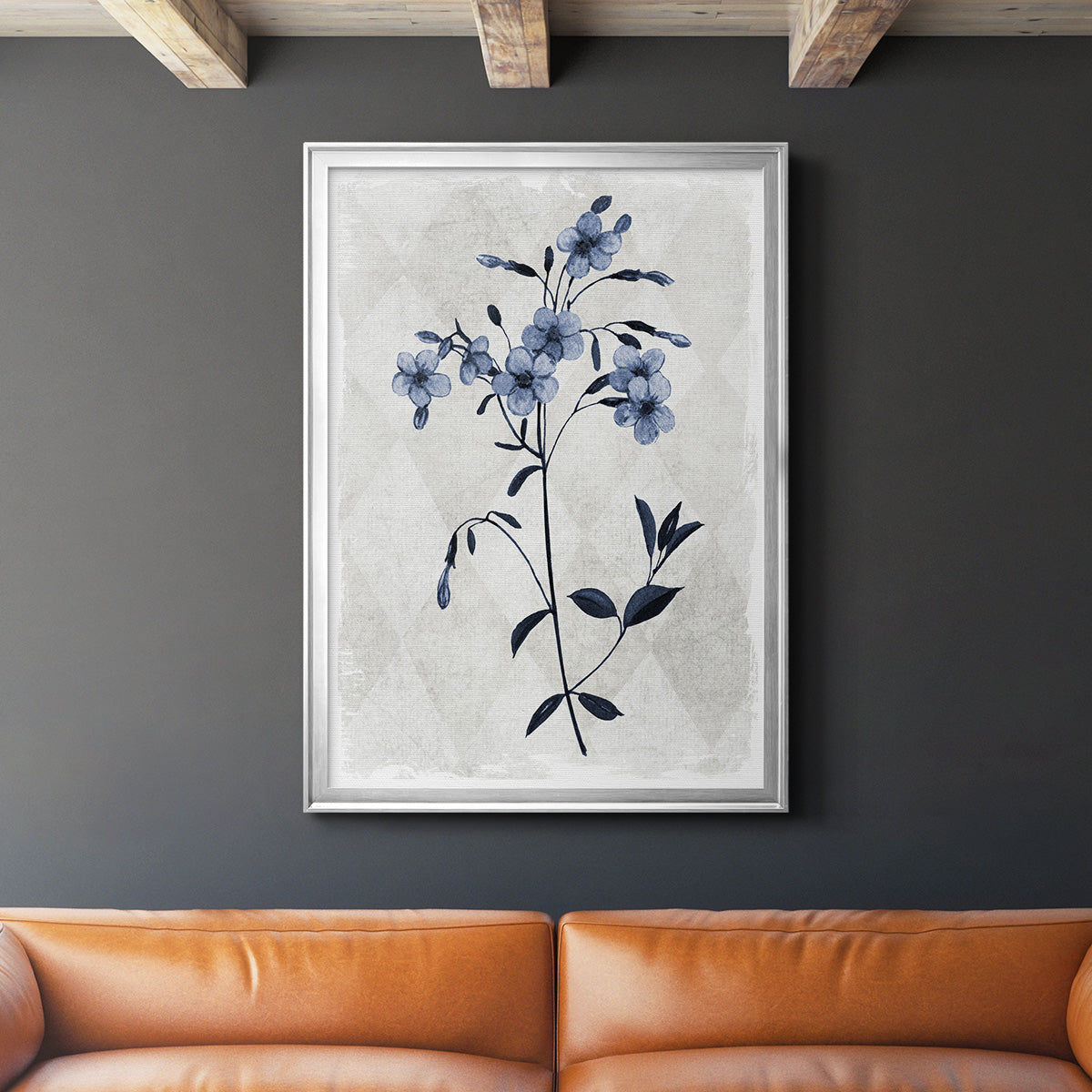 Harlequin Botanical III - Modern Framed Canvas Print