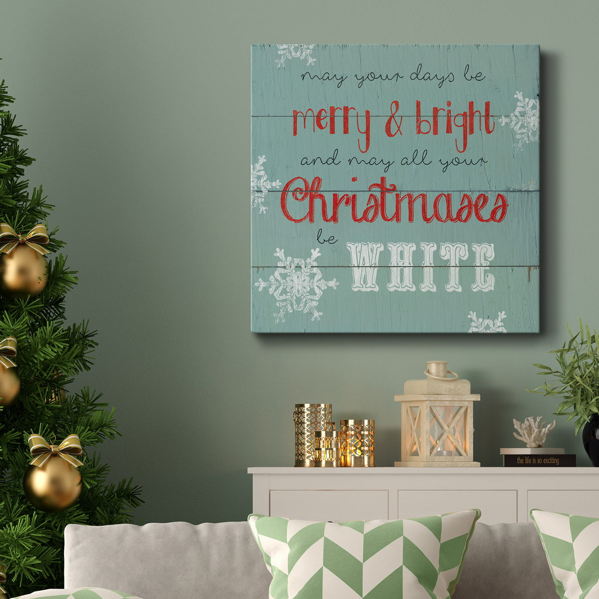 White Christmas-Premium Gallery Wrapped Canvas - Ready to Hang