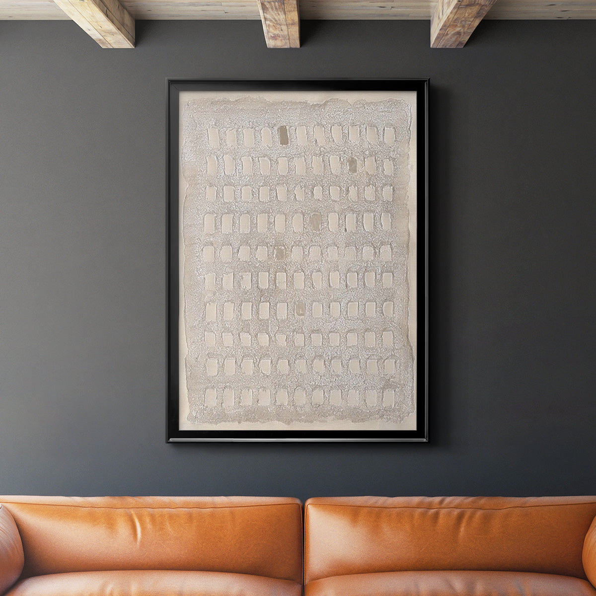 Pearl Punch Card I - Modern Framed Canvas Print