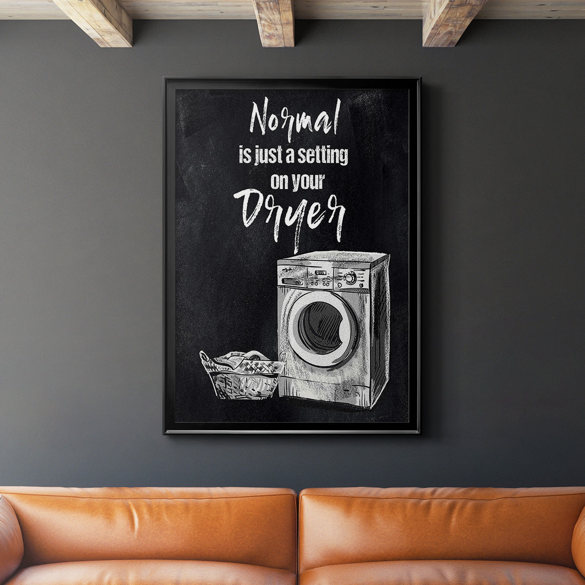 Normal Is Just A Setting - Modern Framed Canvas Print