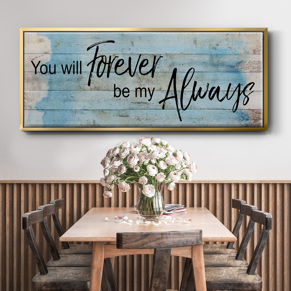 Forever Always - Floater Framed Canvas Print
