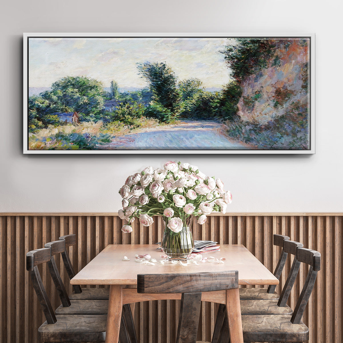 Road Near Giverny, 1885 - Floater Framed Canvas Print