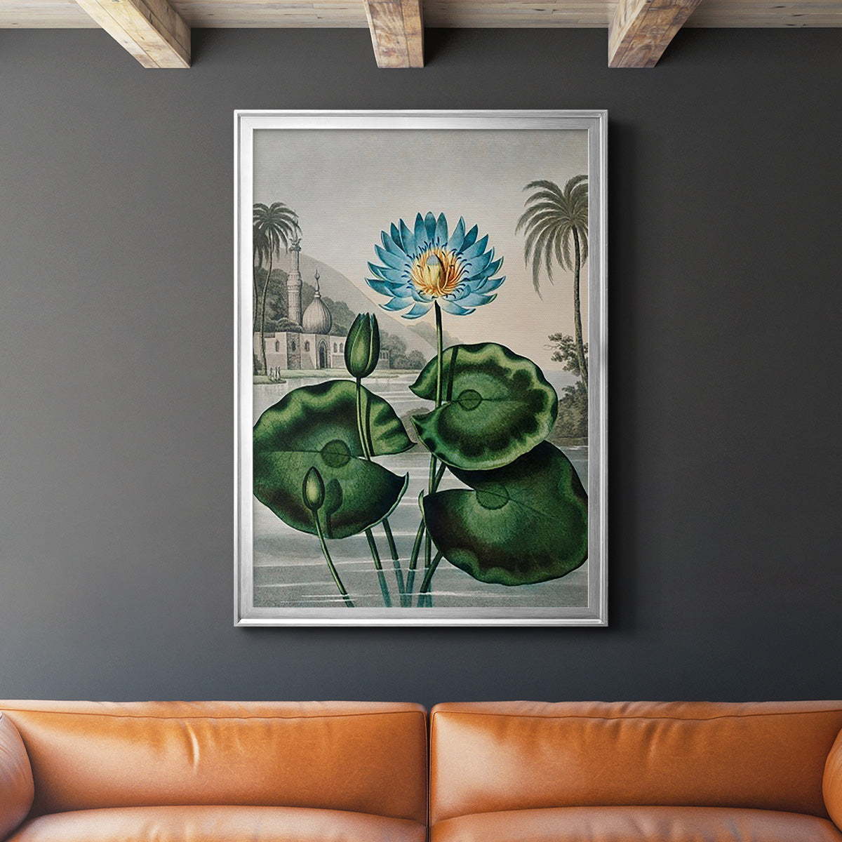 Temple of Flora IX - Modern Framed Canvas Print