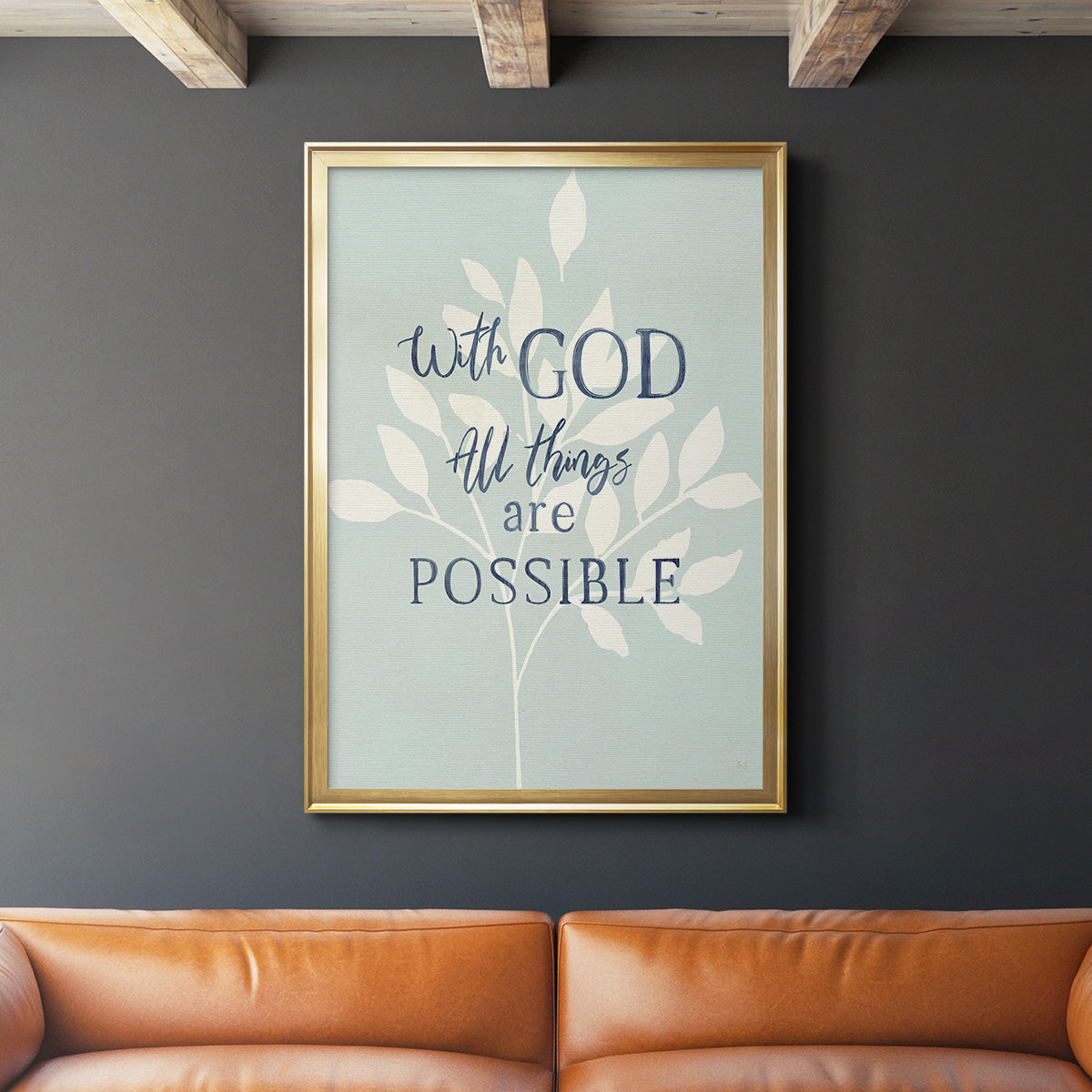All Things - Modern Framed Canvas Print