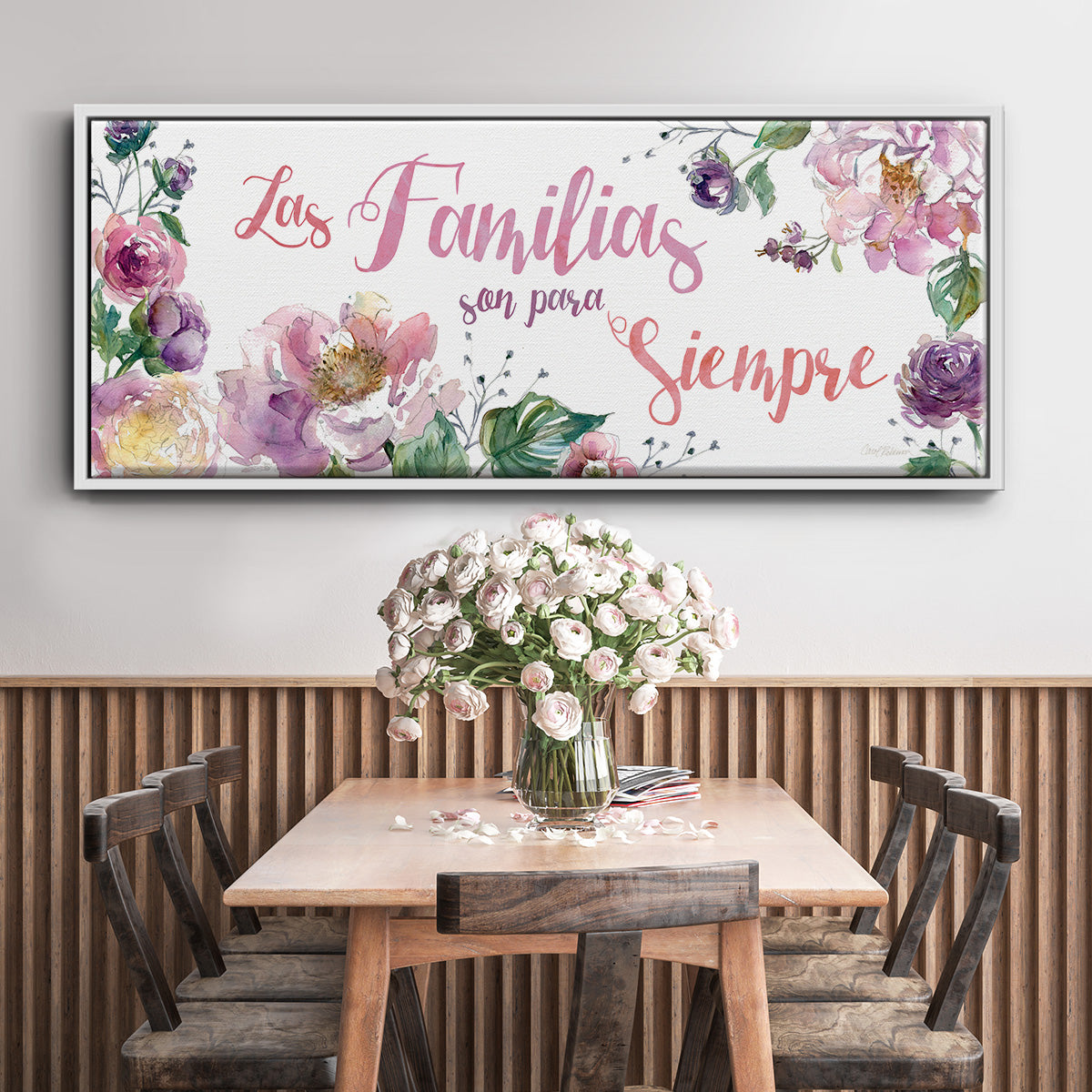 Familias Siempre - Floater Framed Canvas Print