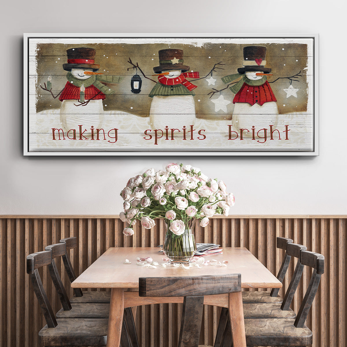 Making Spirits Bright - Floater Framed Canvas Print