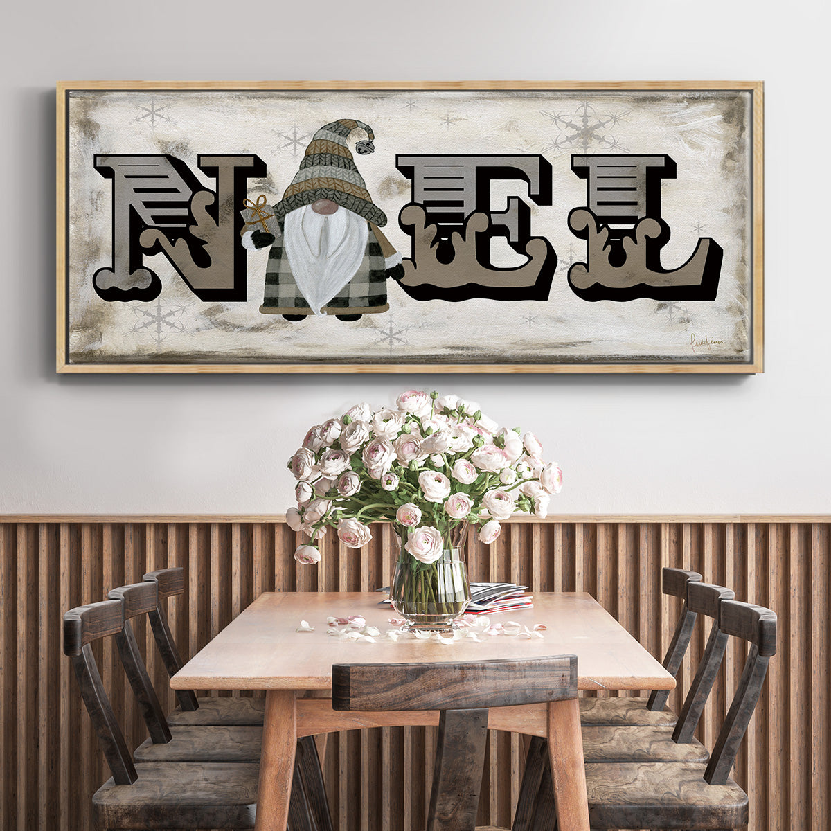 Winter Wonderland Friend Noel - Floater Framed Canvas Print