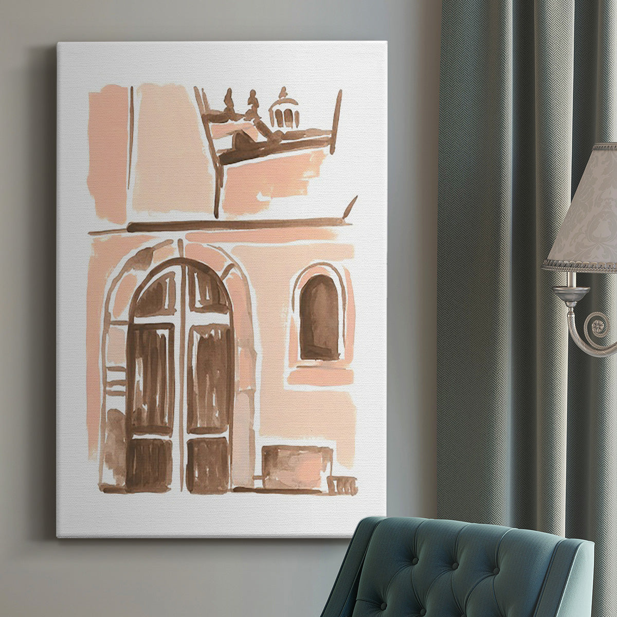 Blush Architecture Study V - Canvas Art Print