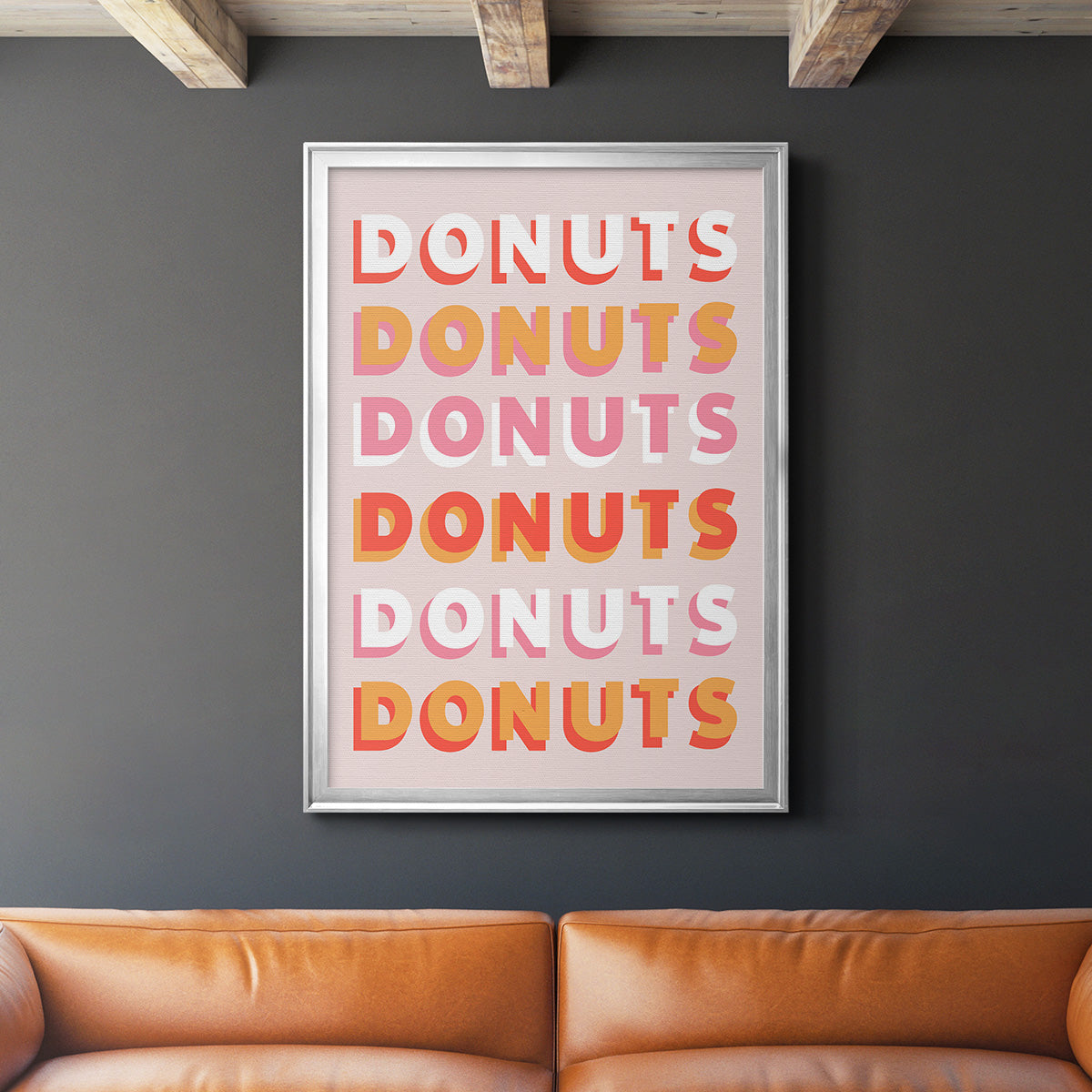 Donuts - Modern Framed Canvas Print