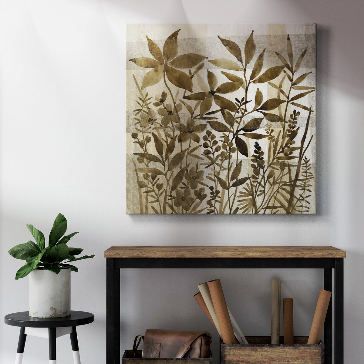 Neutral Garden I - Canvas Art Print