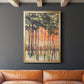 Between the Trees II - Modern Framed Canvas Print