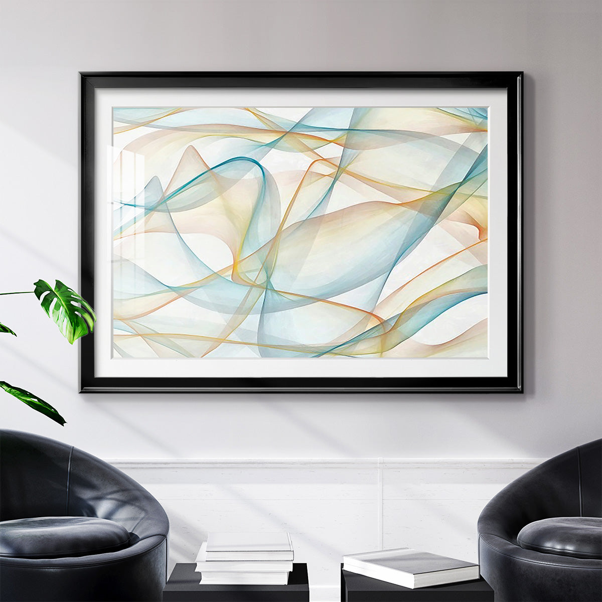 Curves and Waves V - Modern Framed Art Print
