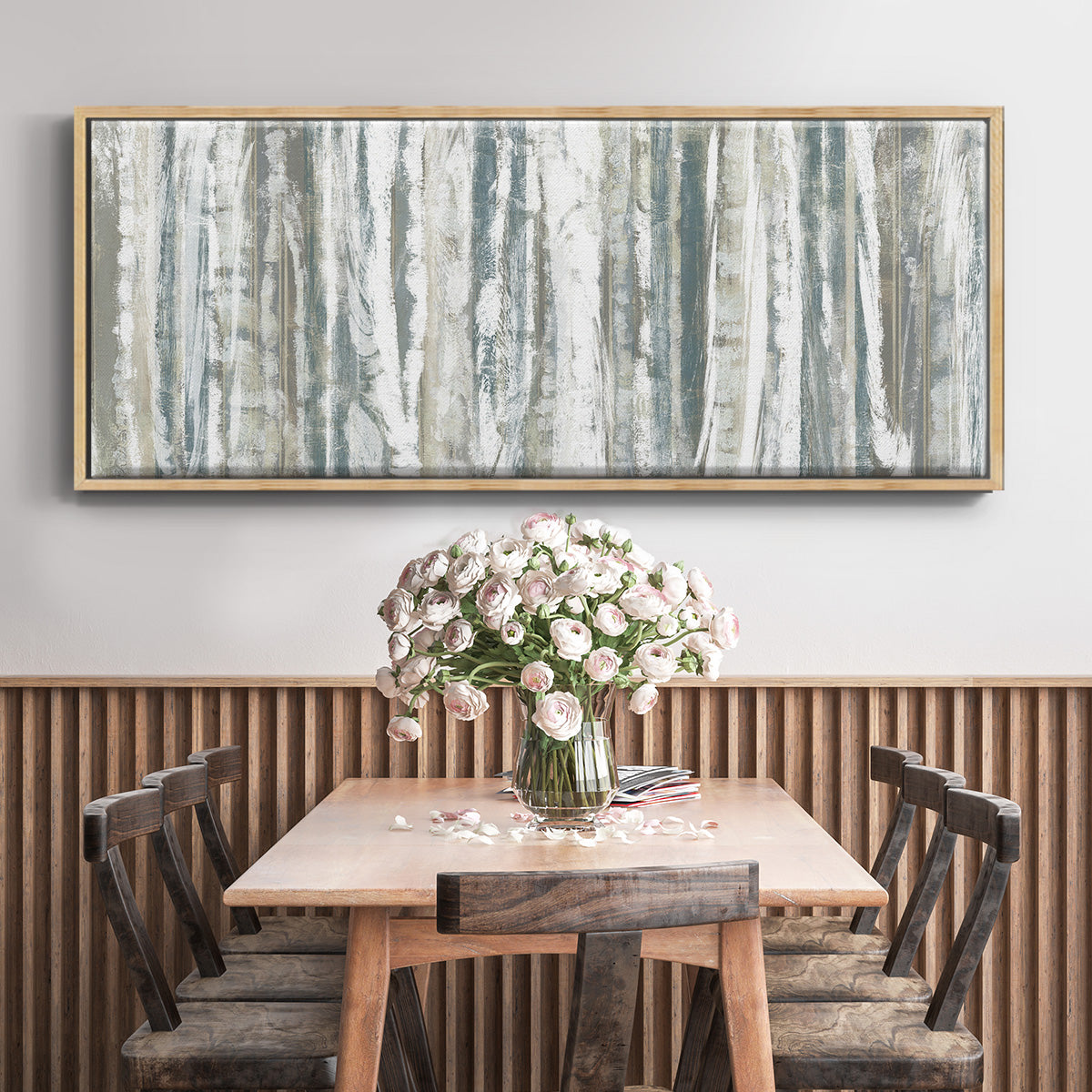 Treeline Strata I - Floater Framed Canvas Print