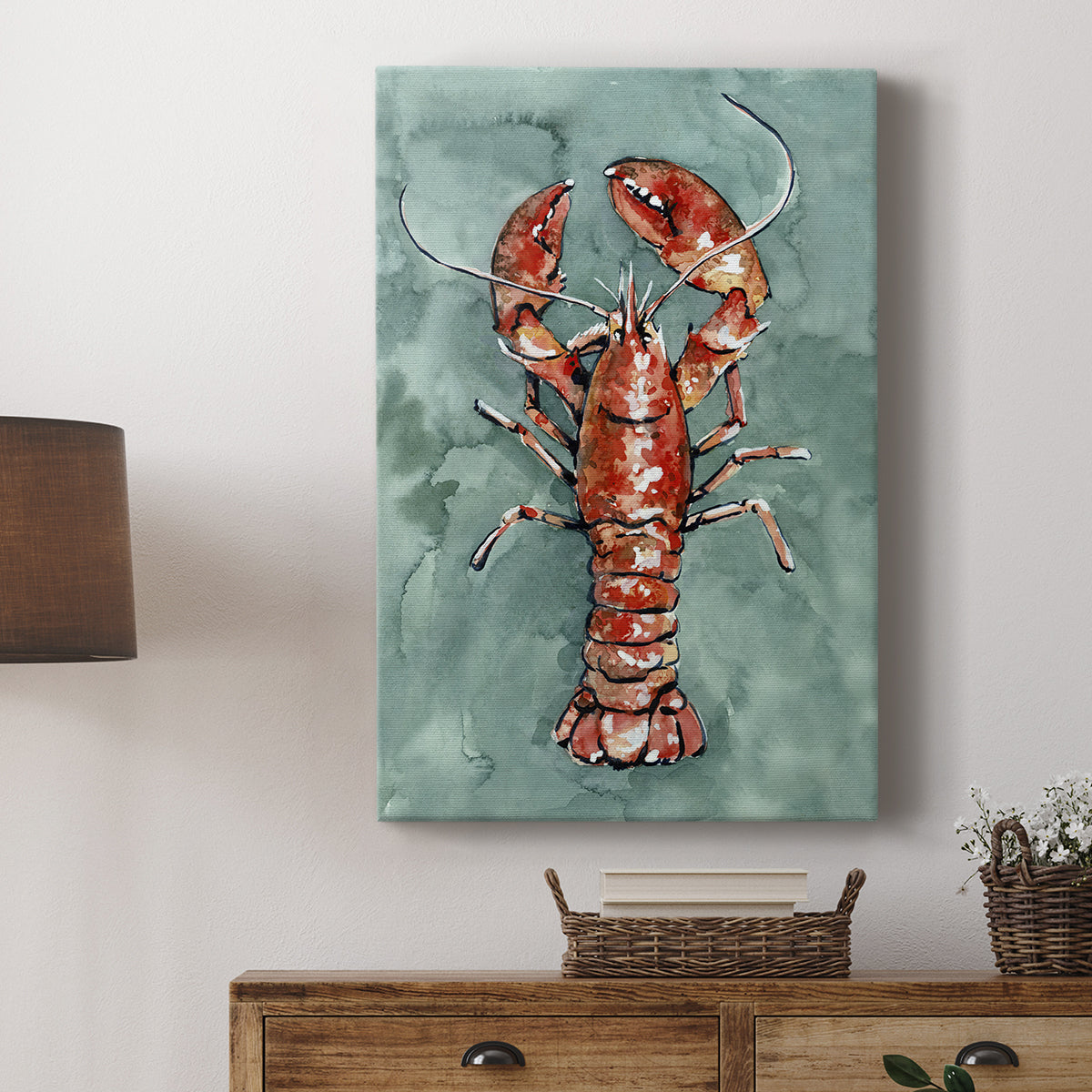 Aquatic Lobster I - Canvas Art Print